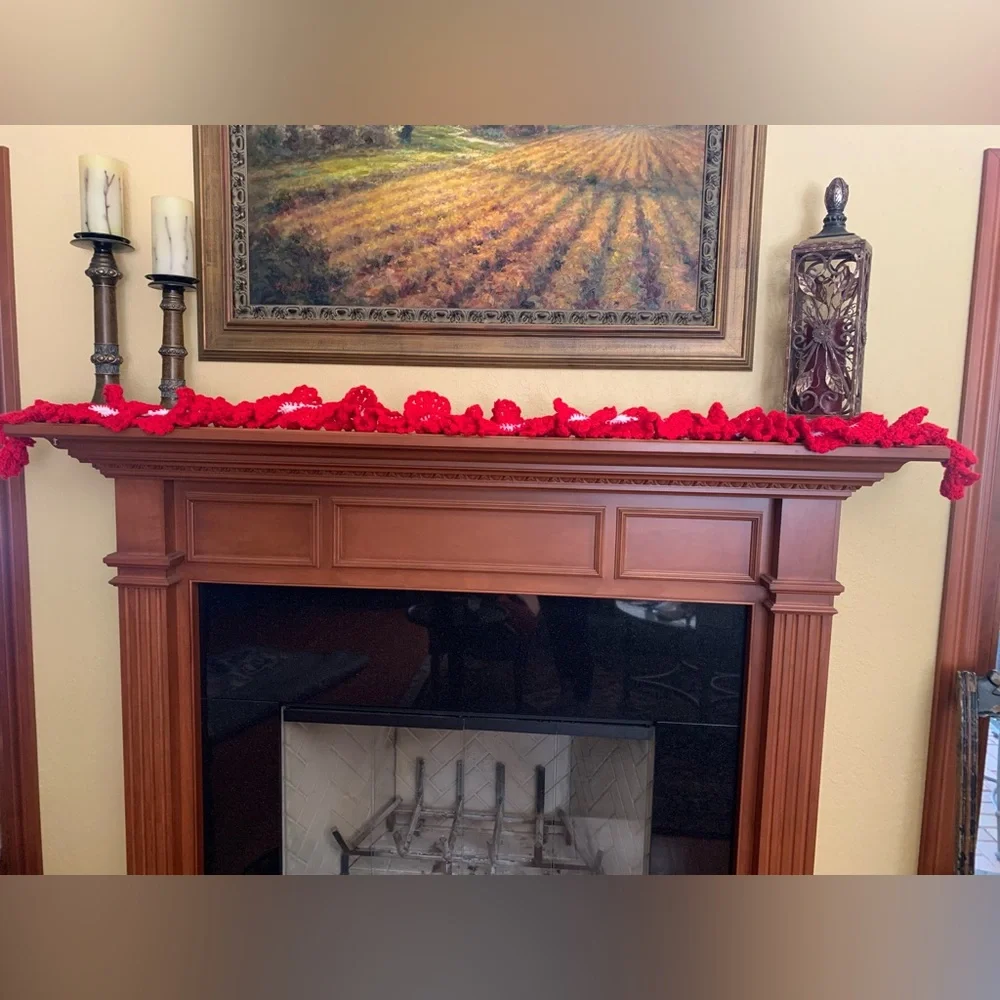 Handmade Crocheted Garland 7ft